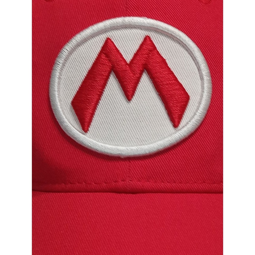 Super Mario Bros Movie Red Hat Nintendo Illumination Cap Adjustable Adult Gamer - Picture 4 of 6